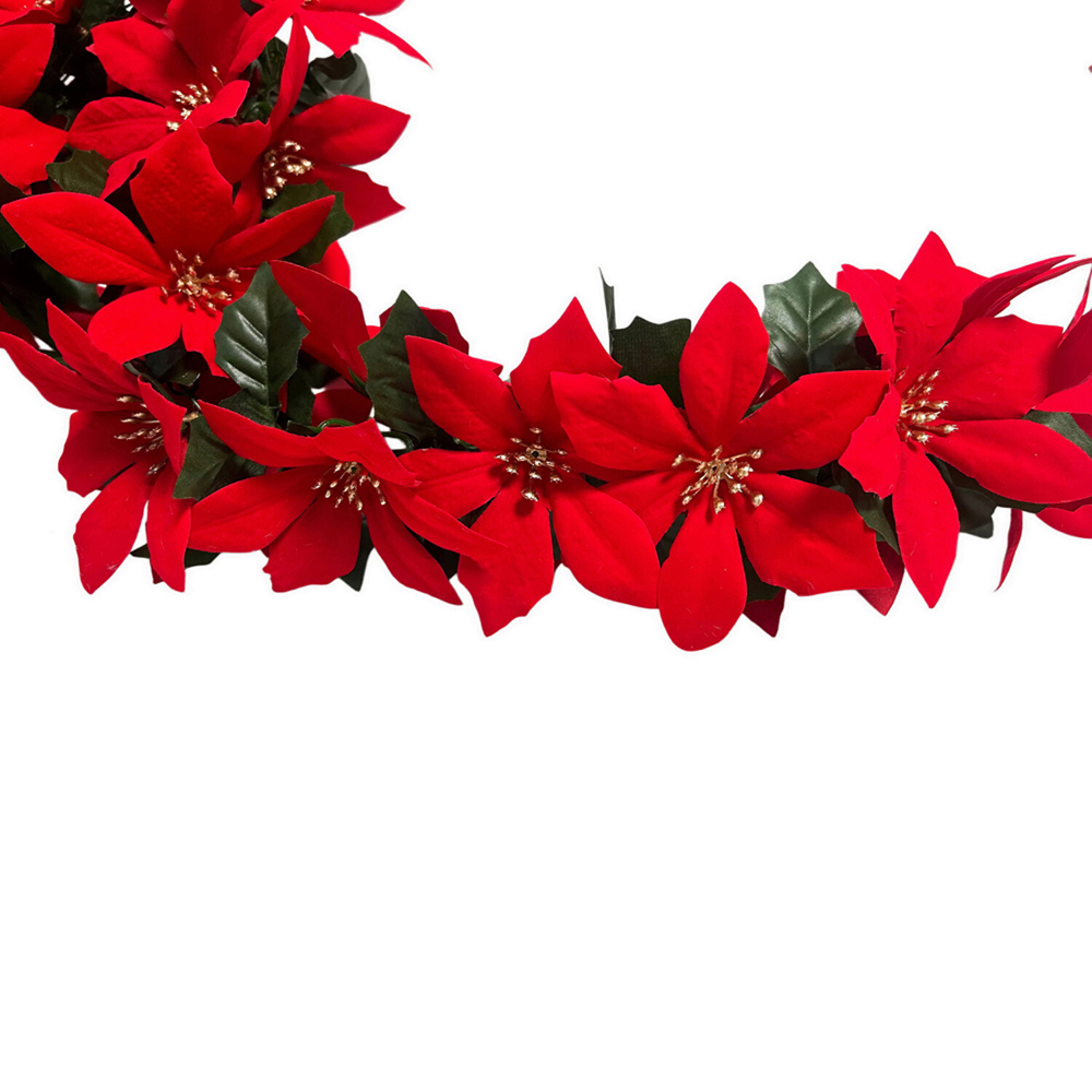 Poinsettia Garland Red Image 2
