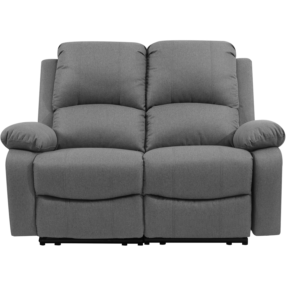 Comfy Living 2 Seater Light Grey Linen Electric Recliner Sofa Image 2