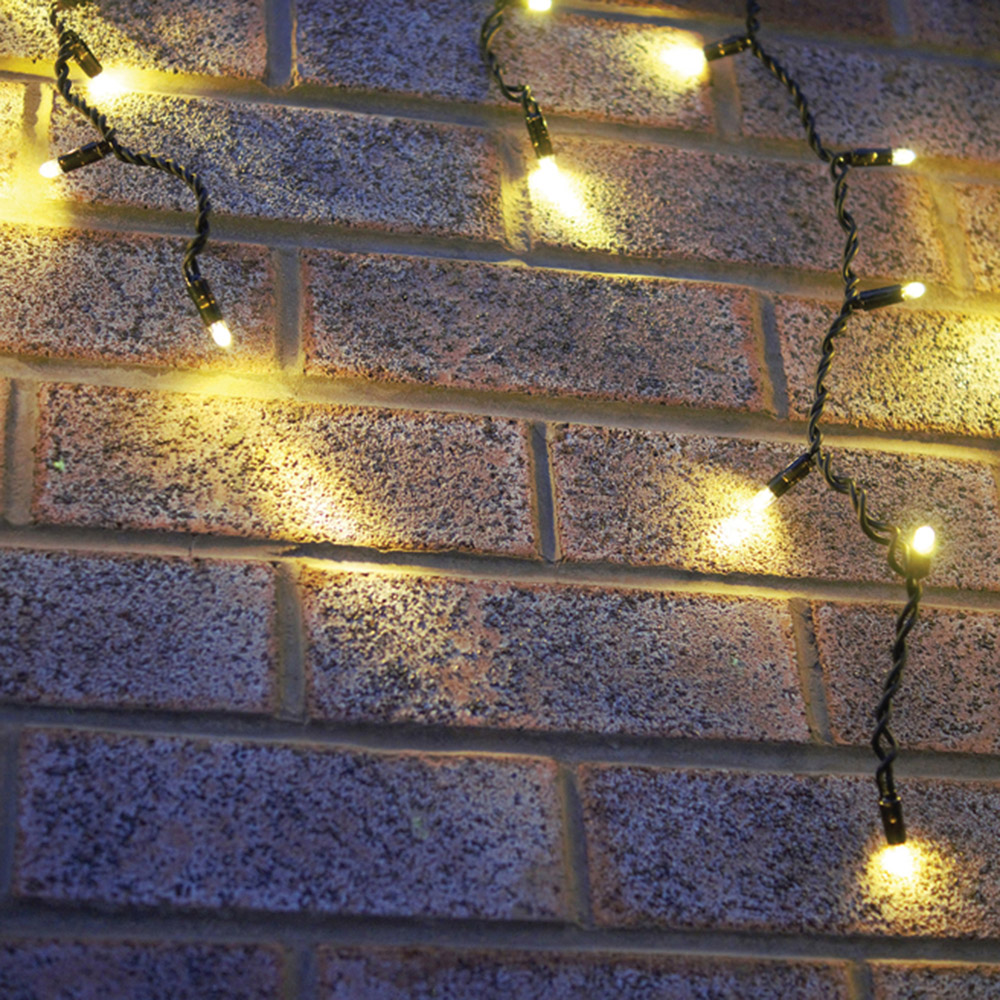 Eagle Connect Warm White LED Black Icicle Light 11m Image 3