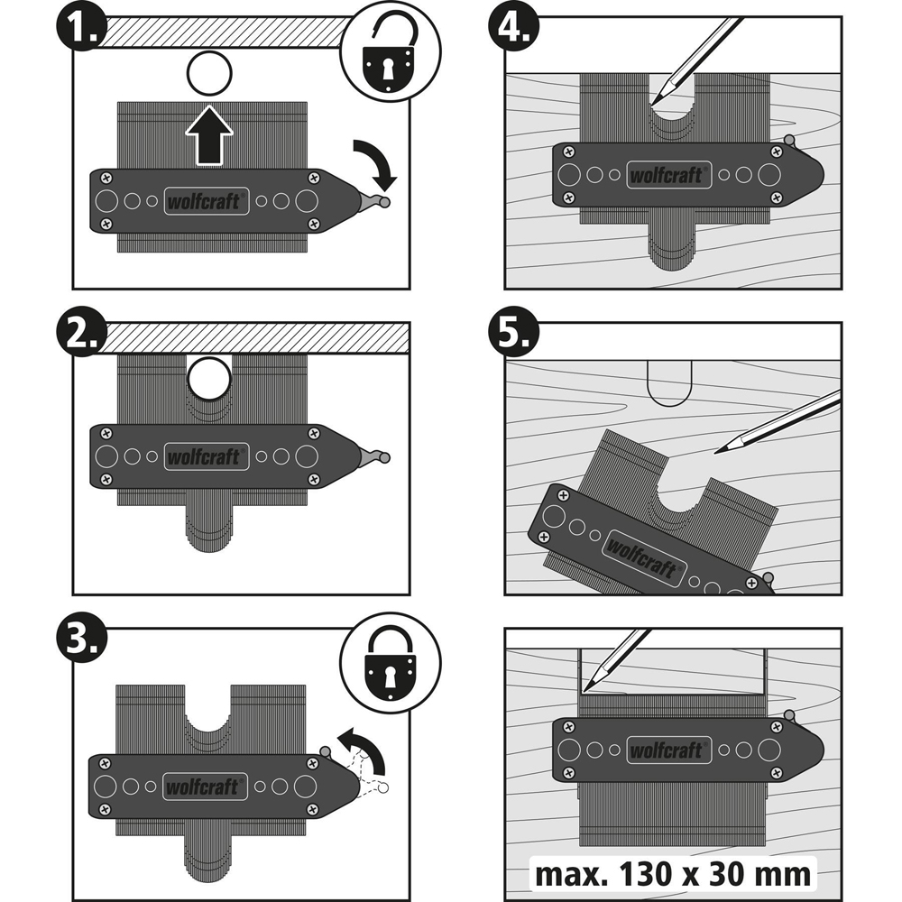 Wolfcraft R211484 Contour Gauge Image 7