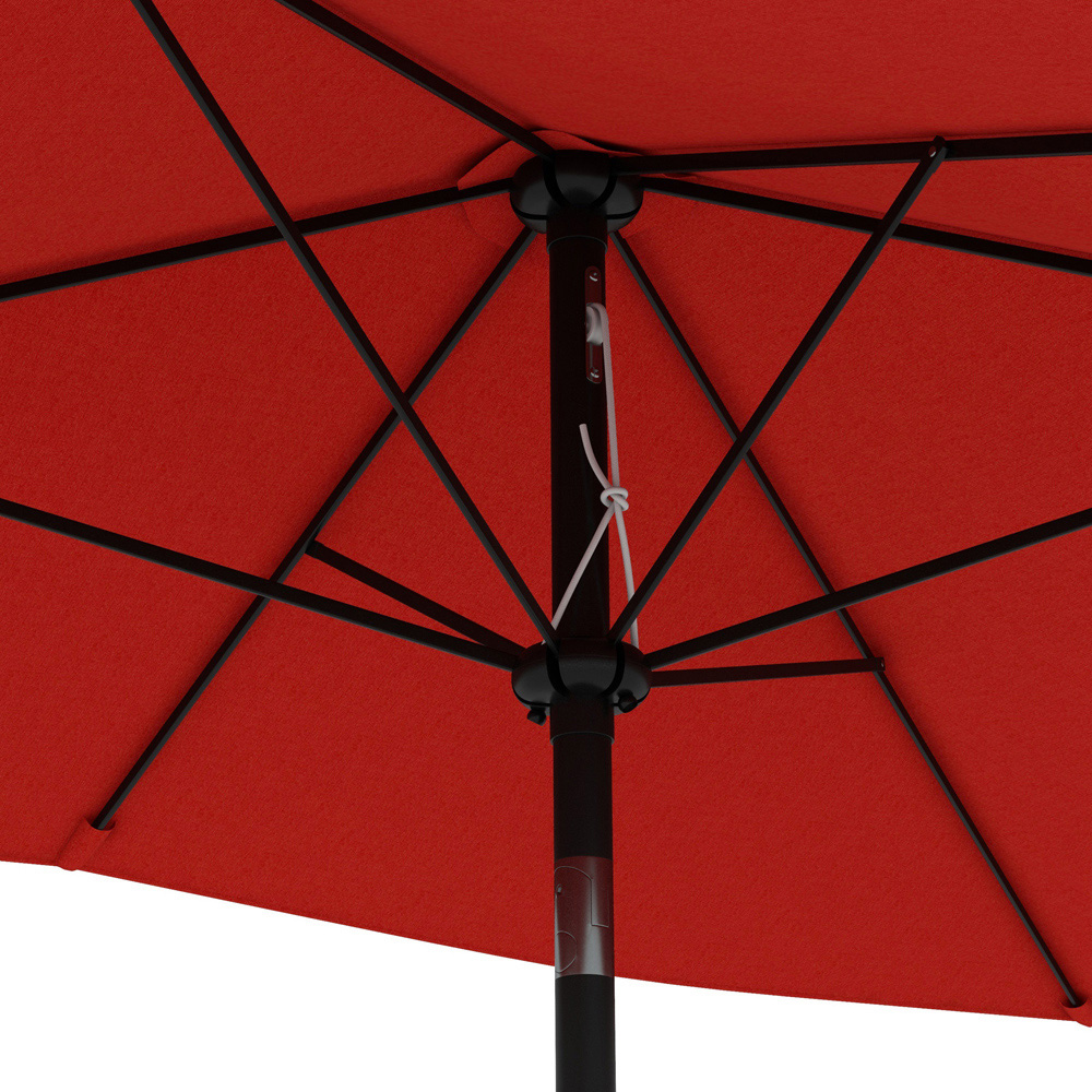 Outsunny Wine Red Rectangular Crank Parasol 2 x 3m Image 3