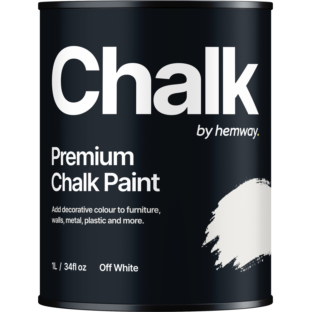 Hemway Off White Furniture and Walls Matt Chalk Paint 1L Image 2