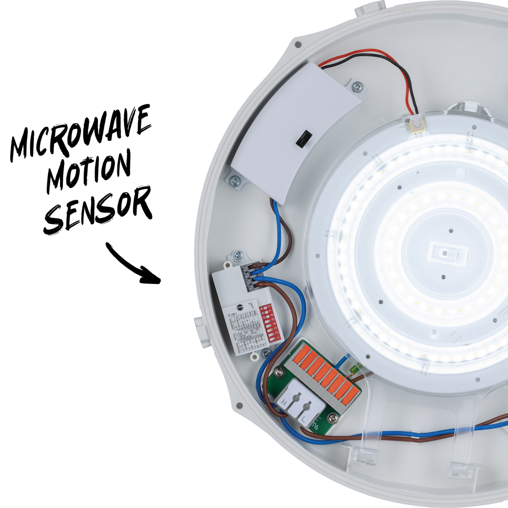 TCP Emergency and Microwave Sensor Bulkhead Wall and Ceiling Light Image 4