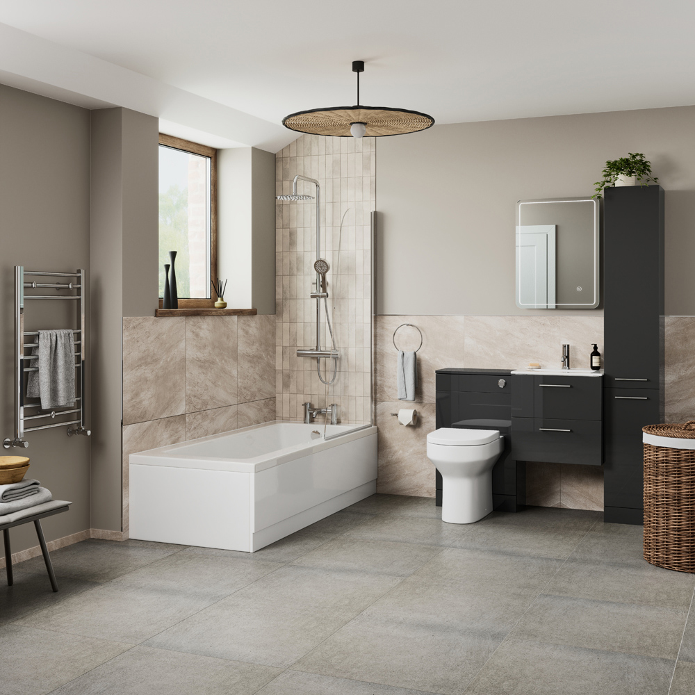 Bathstore Milford 2 Door Anthracite Wall Hung Basin Unit 610mm Image 2