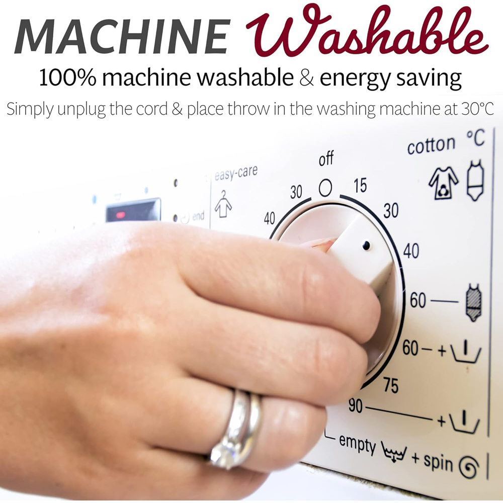 GlamHaus Dark Orange Heated Blanket 160 x 130cm Image 5