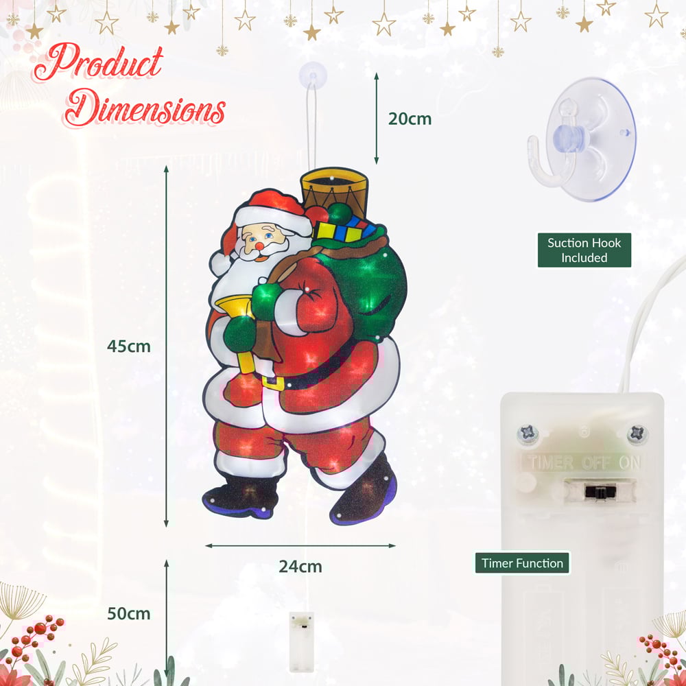 The Christmas Workshop Santa Silhouette Window Light Image 6