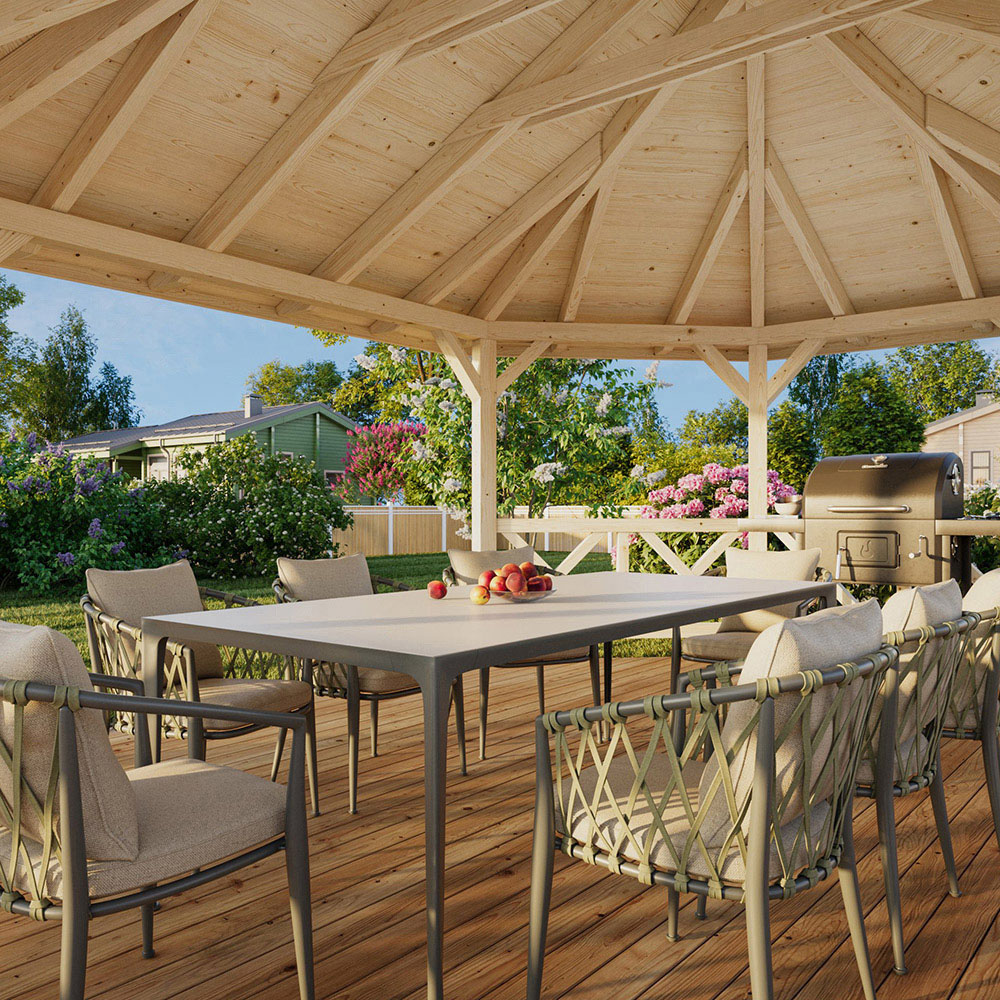 Palmako Betty 20.3 x 15.4ft Pent Octagon Pavilion Image 6
