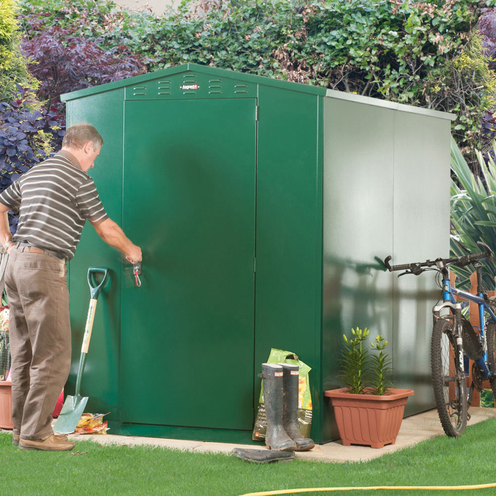 Asgard Flexistore 5 x 7ft Green Apex Garden Shed Image 9
