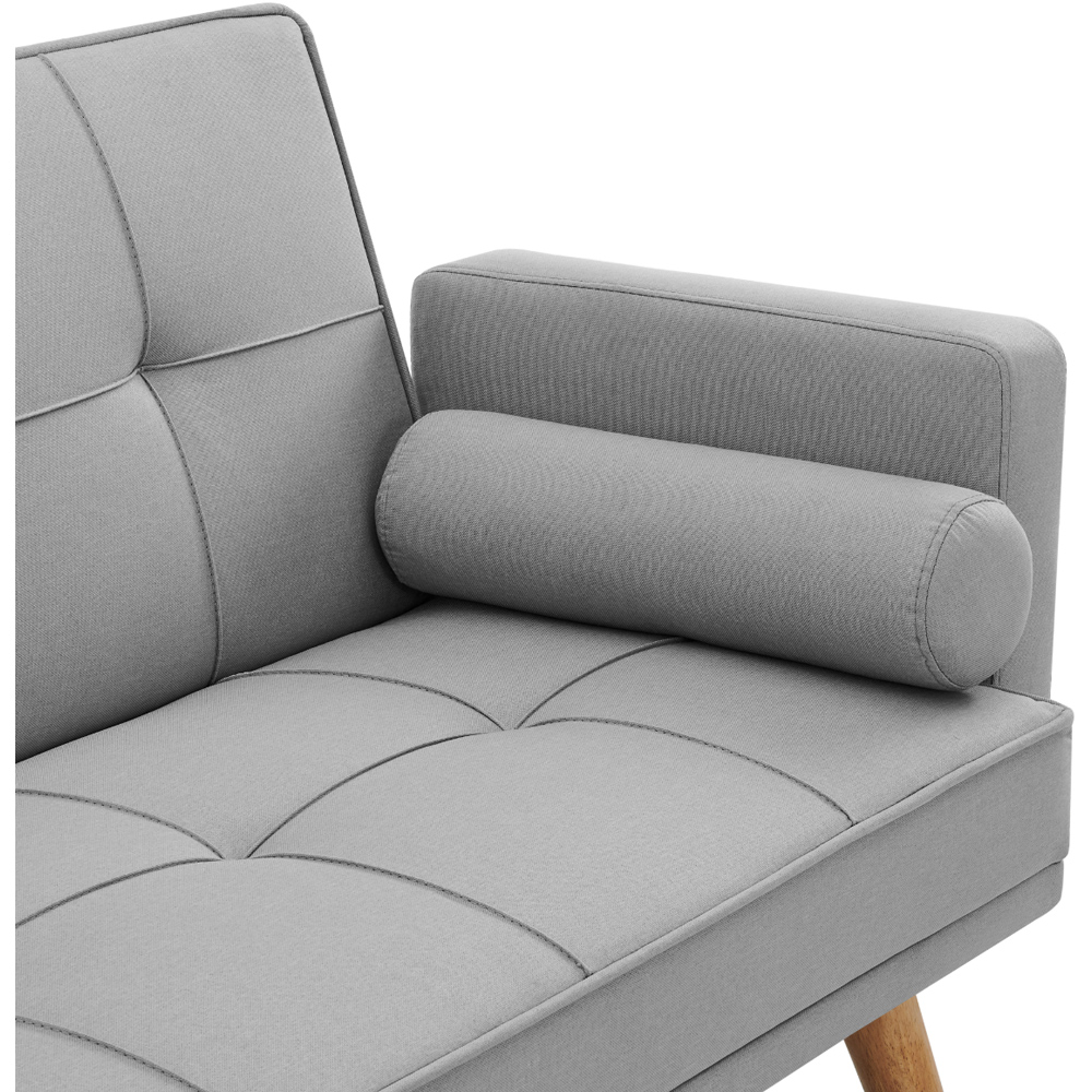 Home Detail Sarnia Double Sleeper Light Grey Fabric Sofa Bed Image 7