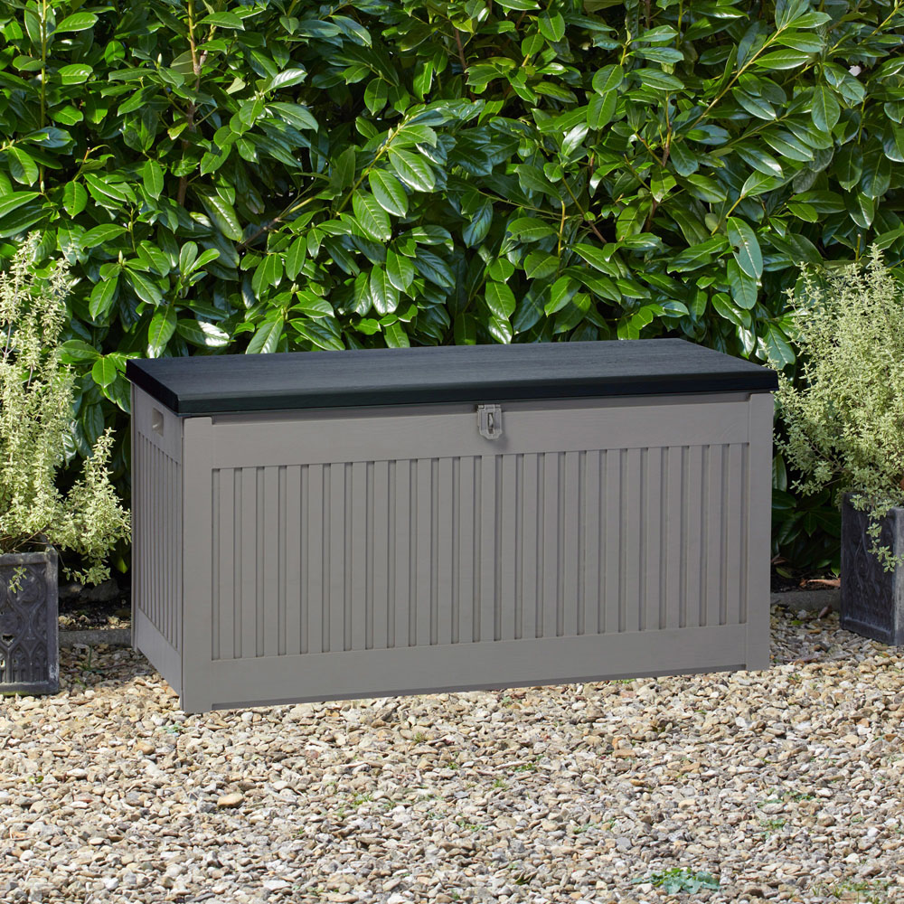 Garden Gear 270L Lockable Garden Storage Box with Sit on Lid Image 5