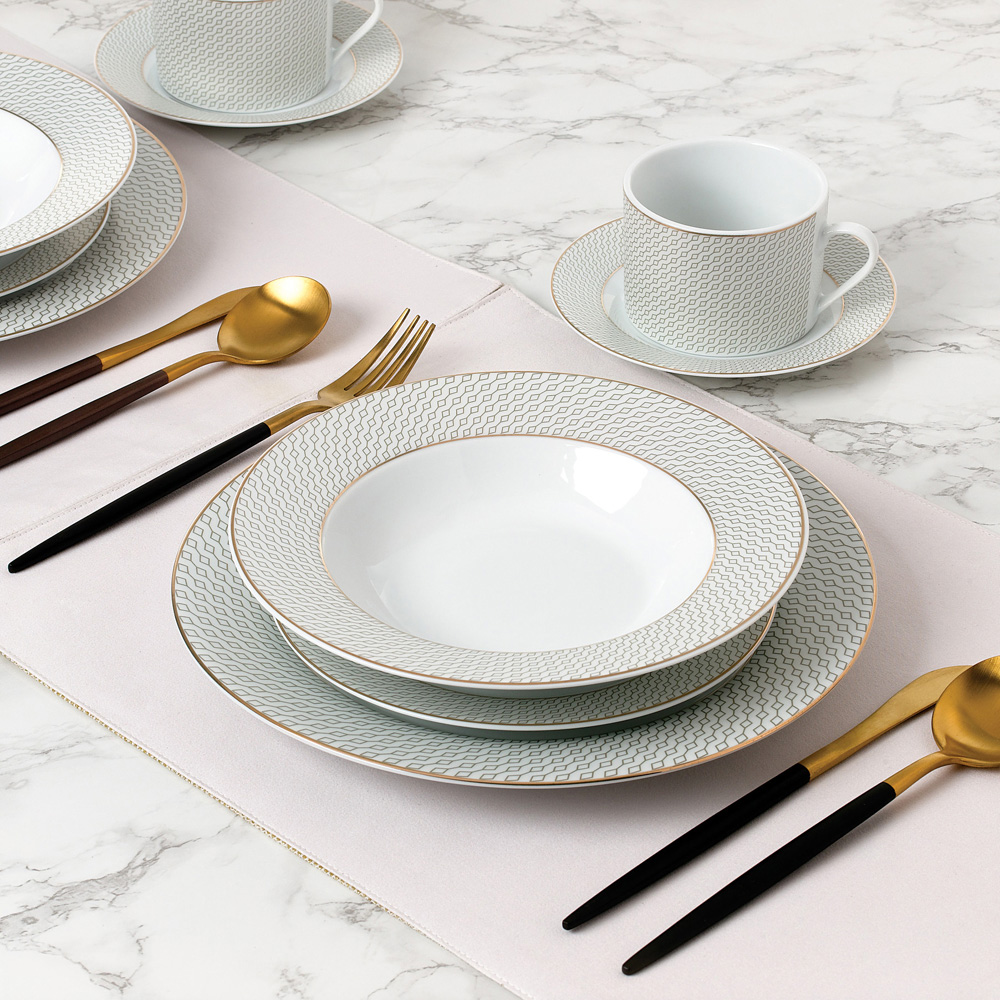 Waterside Premium Diamond White 20 Piece Dinner Set Image 2