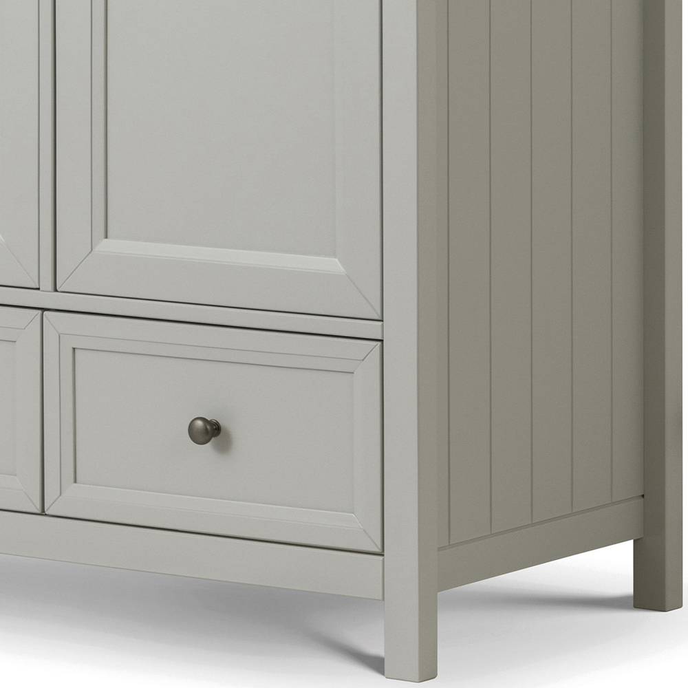 Julian Bowen Maine 3 Door 2 Drawer Dove Grey Combination Wardrobe Image 6