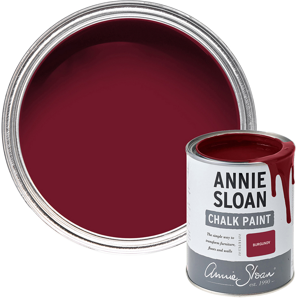 Annie Sloan Burgundy Matt Chalk Paint 500ml Image 1