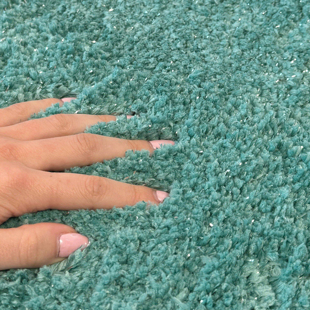 Allure Bath Fashions Sparkle Bling Duck Egg Non Slip Bath Mat 40 x 60cm Image 5