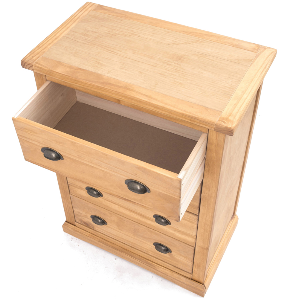 Cabinet Bits Lucca 4 Drawer Antique Wax Brass Cup Handle Chest of Drawers Image 5