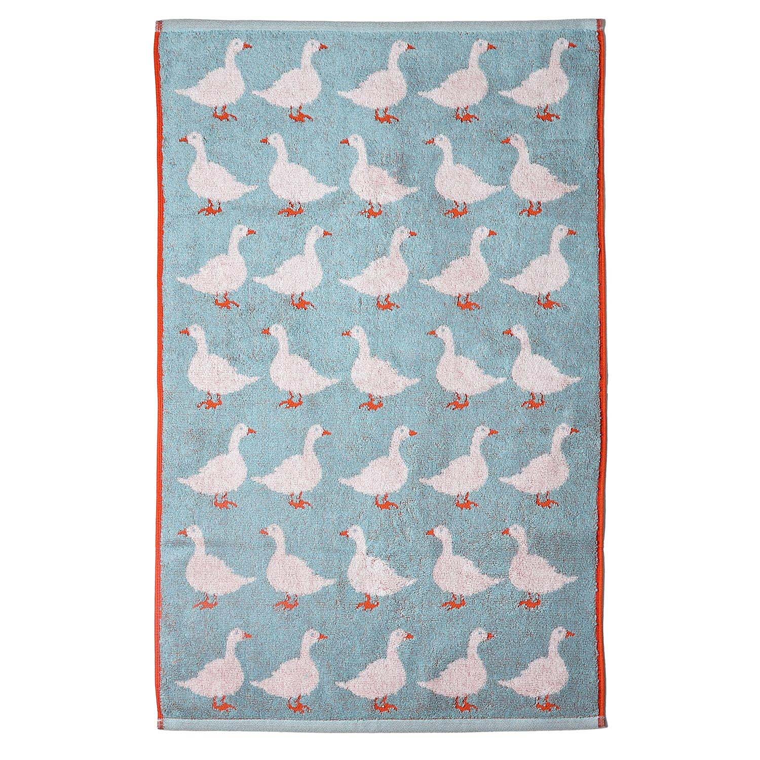 Cotton Blue Goose Hand Towel Image 2
