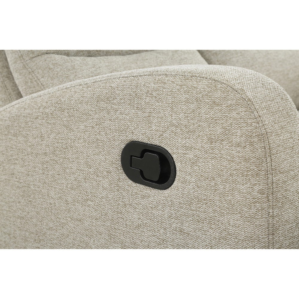 Loft24 Rena 2 Seater Natural Fabric Manual Recliner Sofa Image 7