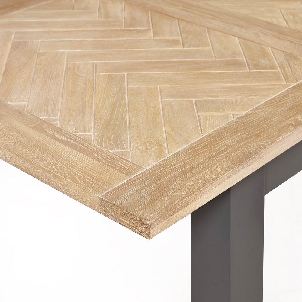 Julian Bowen Bordeaux 6 Seater Dining Set Dark Grey Image 6