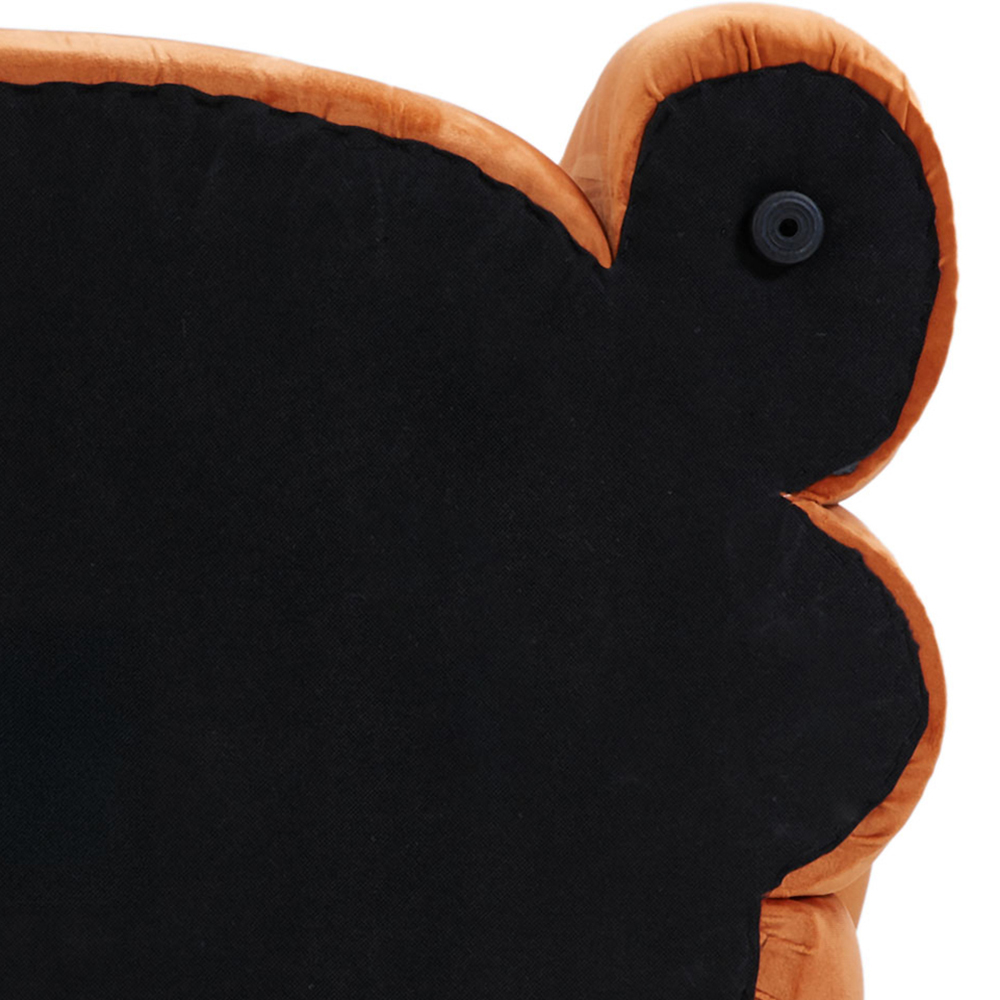 Living and Home Orange Velvet Artistic Wraparound Armchair Image 8