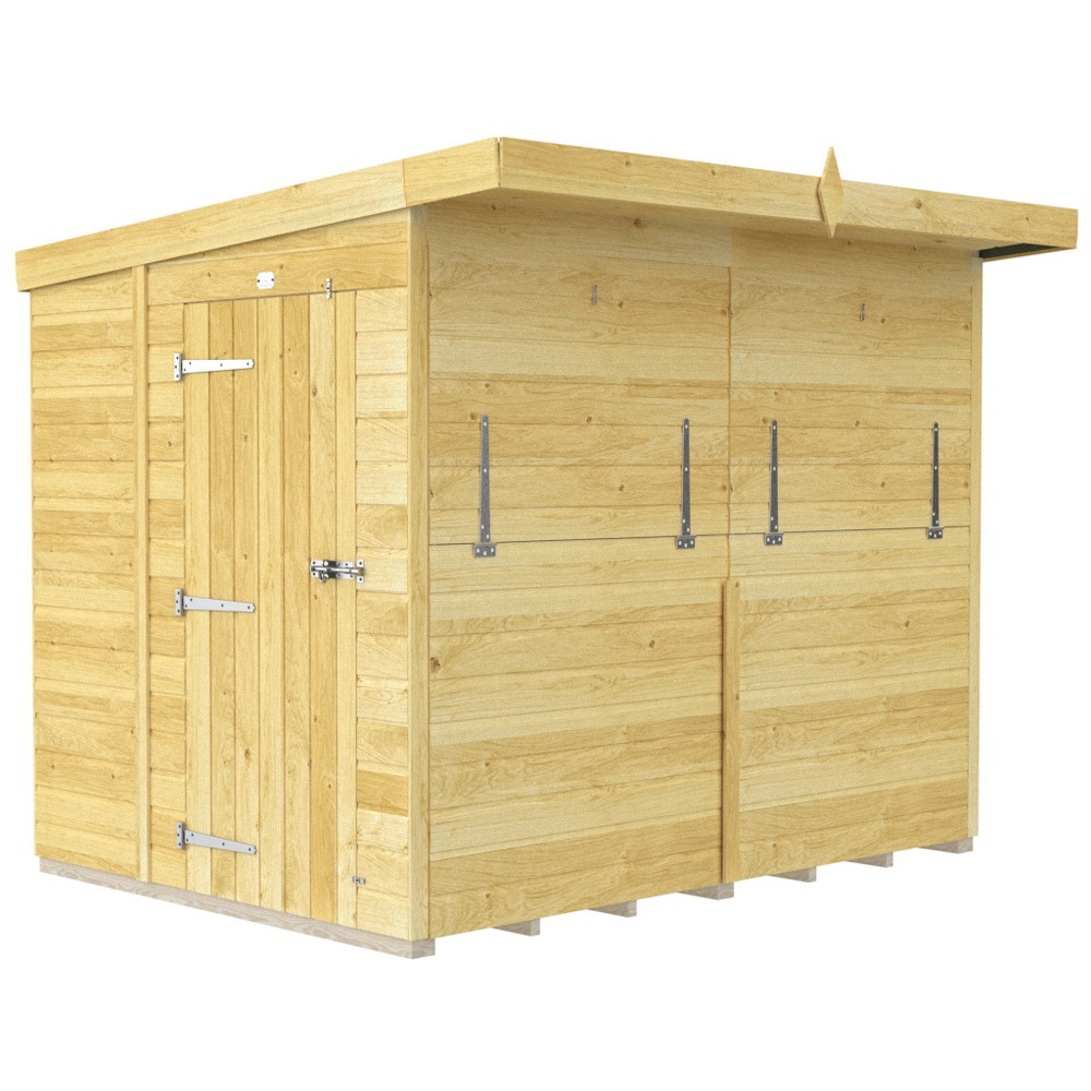 DIY Sheds 8 x 6ft Single Door Pressure Treated Tongue and Groove Timber Outdoor Bar Shed Image 3