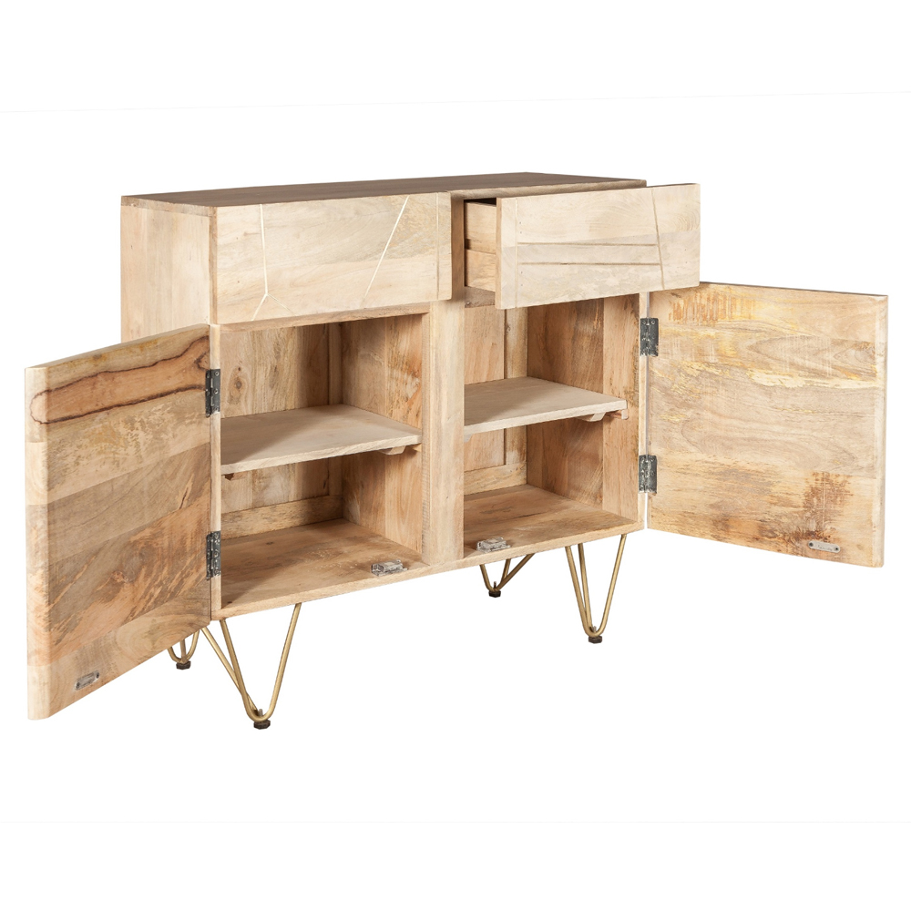 Brooklyn Huyen 2 Door 2 Drawer Light Gold Medium Sideboard Image 4