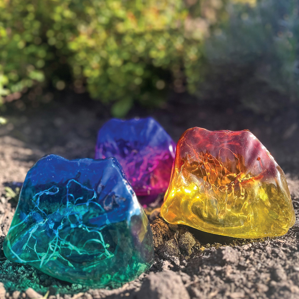 Gardenkraft Solar Rock Stone Light 3 Pack Image 2