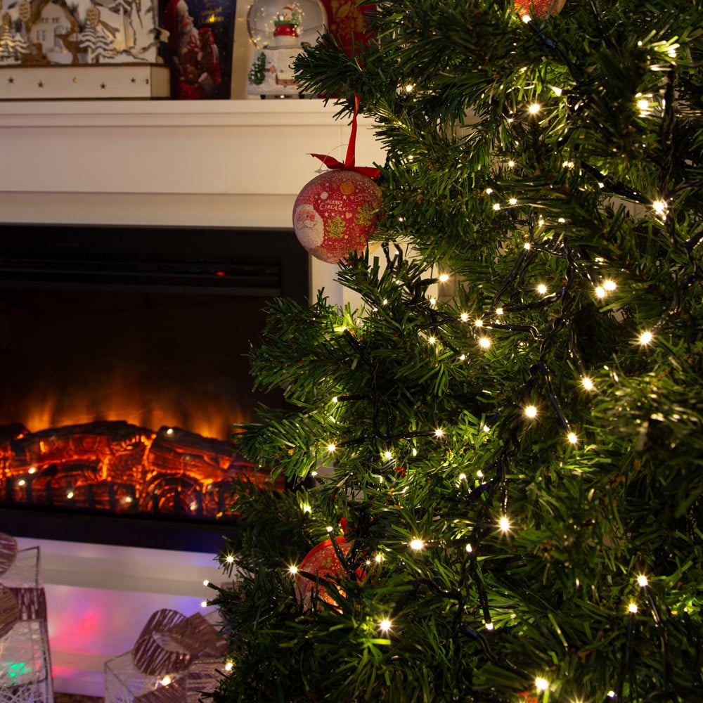 The Christmas Workshop 720 Warm White LED Cluster String Light Image 4