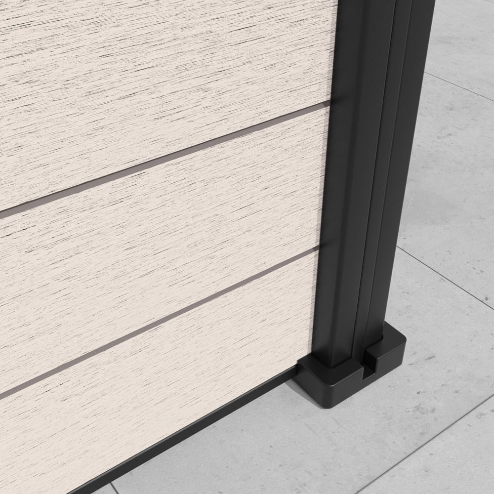 Charles & Ivy Fusion 7ft Mid Stone Fence Panel with Aluminium Posts Image 3