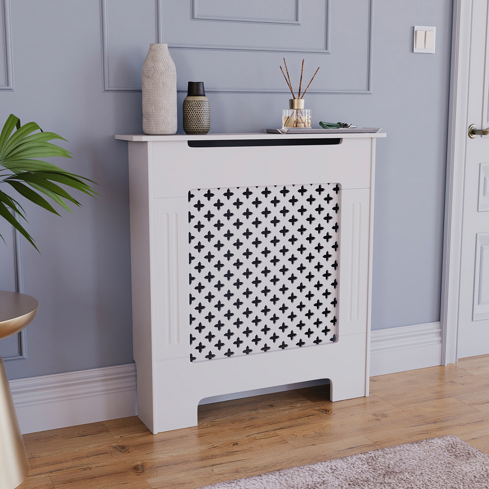 Vida Designs Oxford White Radiator Cover Small Image 3