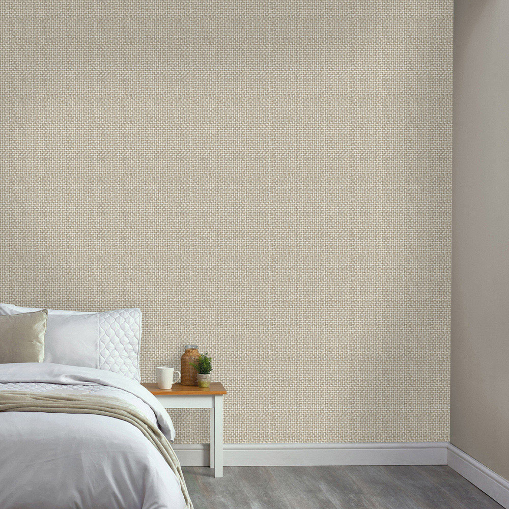 Holden Basket Weave Cream Wallpaper Image 3