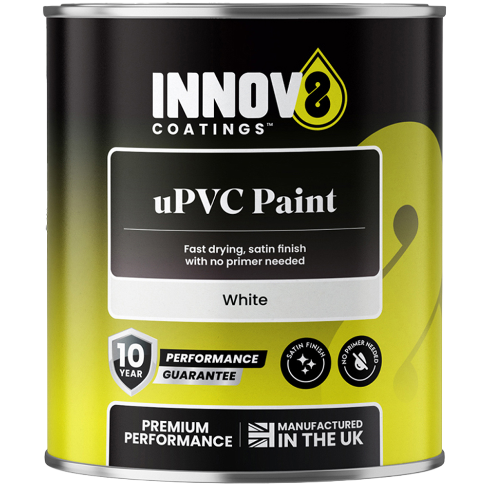 Innov8 Coatings White Satin Finish uPVC Paint 750ml Image 2