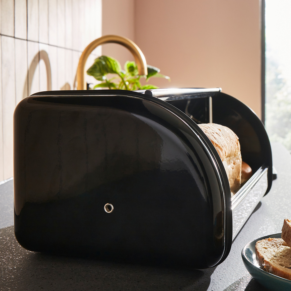 Morphy Richards Equip 12L Black Roll Front Bread Bin Image 5