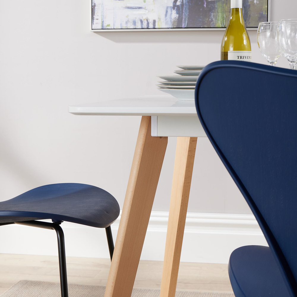 Home Source Trinity Penny 4 Seater Dining Set Blue Image 3