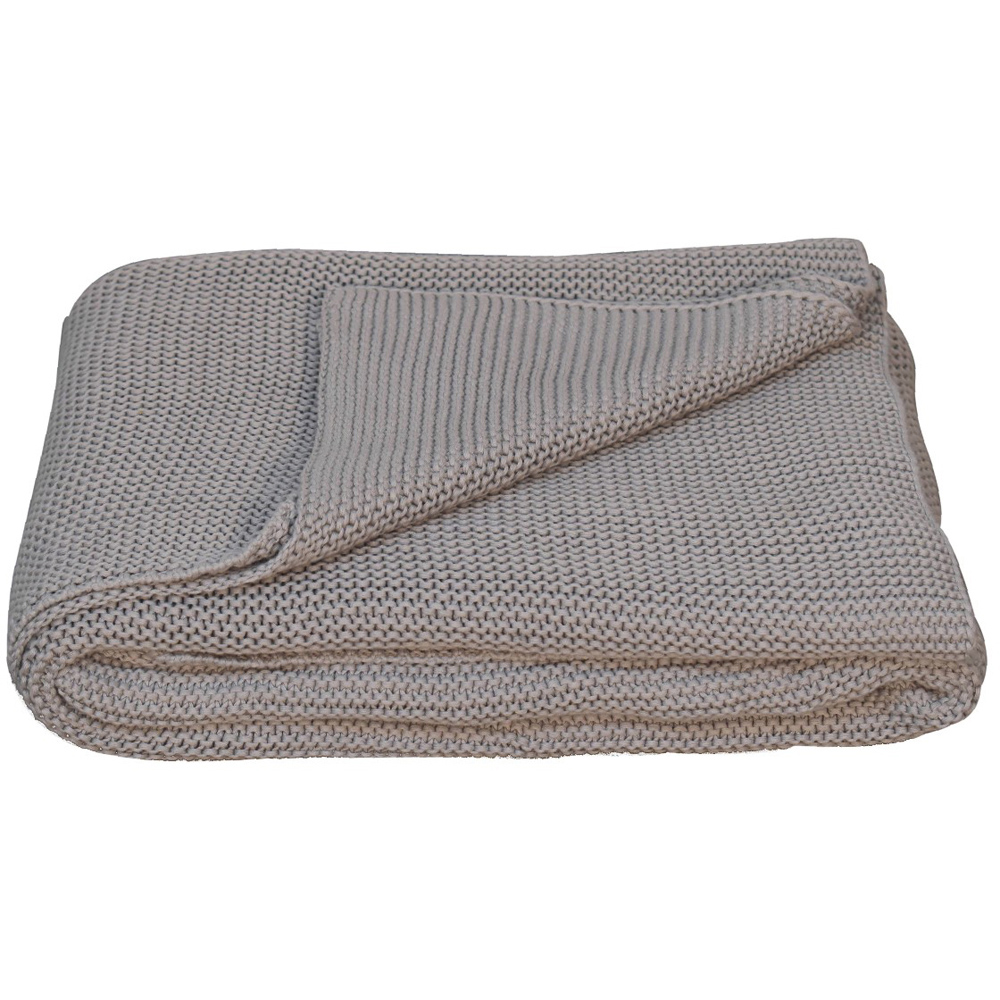 Artisan Furniture Grey Double Knitted Throw Image 7