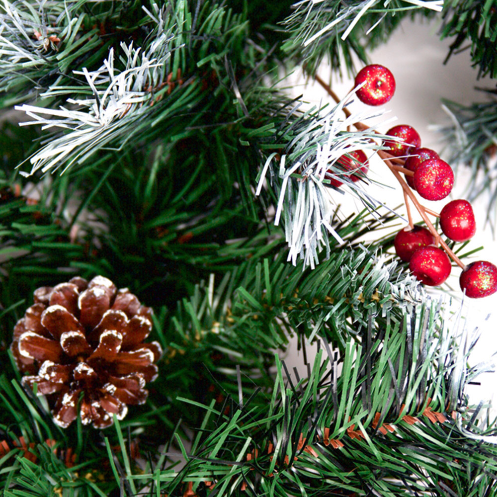 Best Artificial Frosted Deluxe Christmas Garland with Pine and Spruce Tips 180cm Image 7