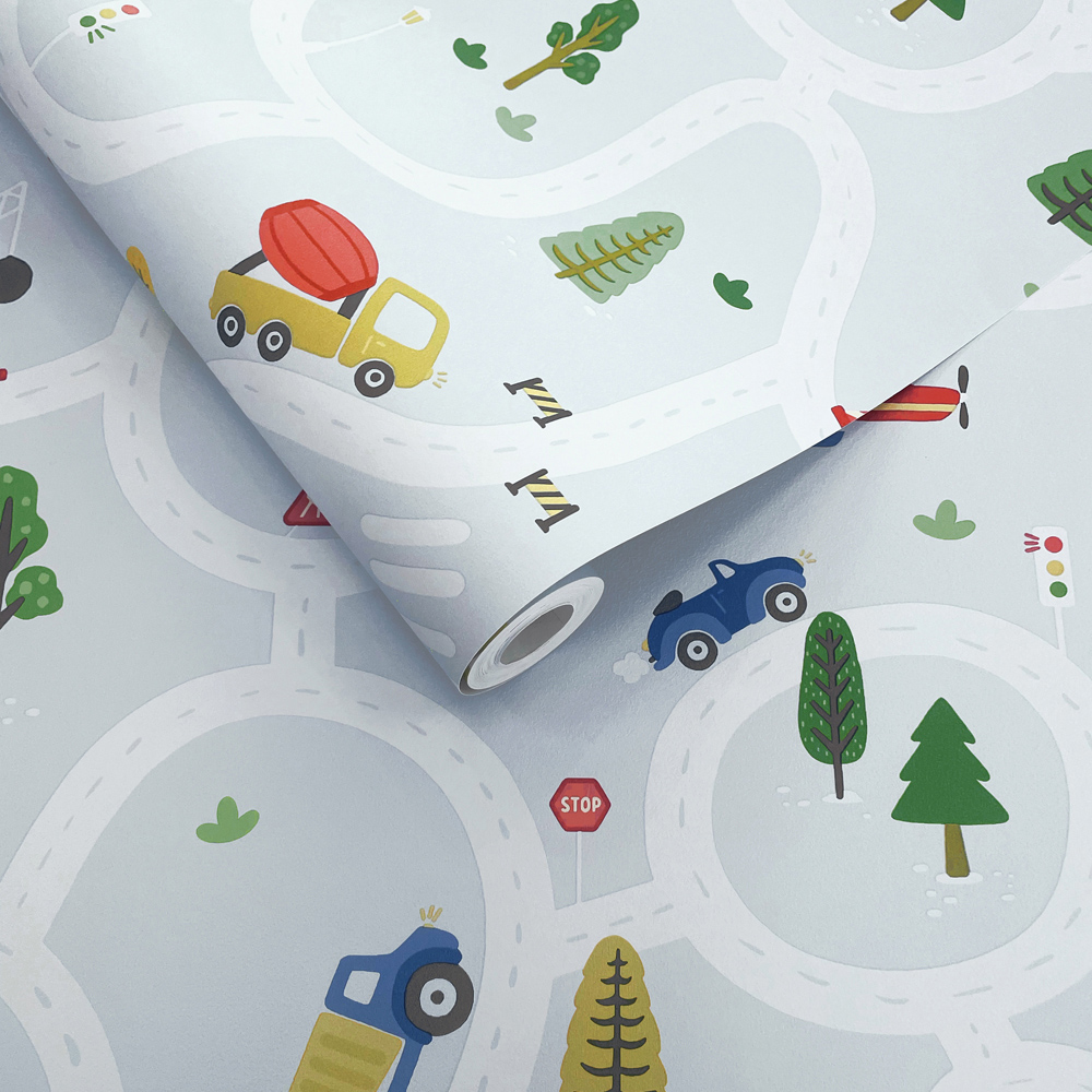 Holden Decor Roundabout Road Light Blue Wallpaper Image 2