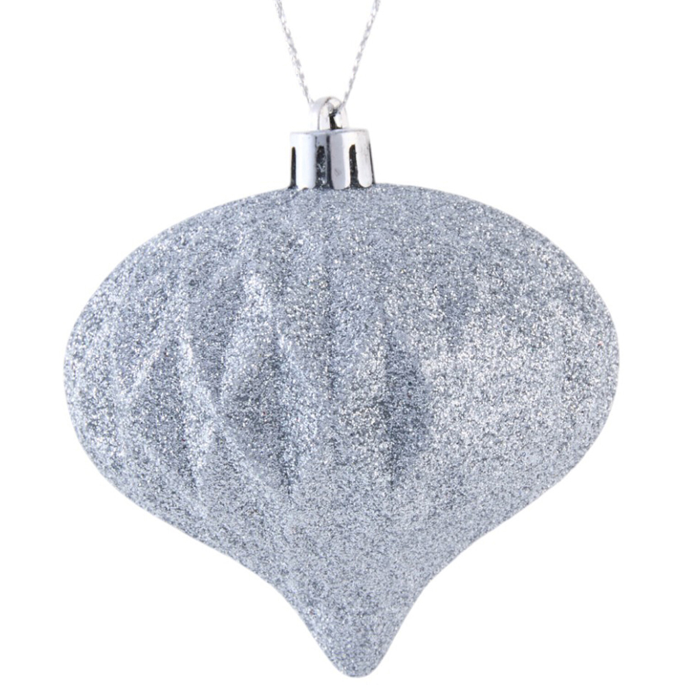 Pack of 20 Silver Baubles - Silver Image 4