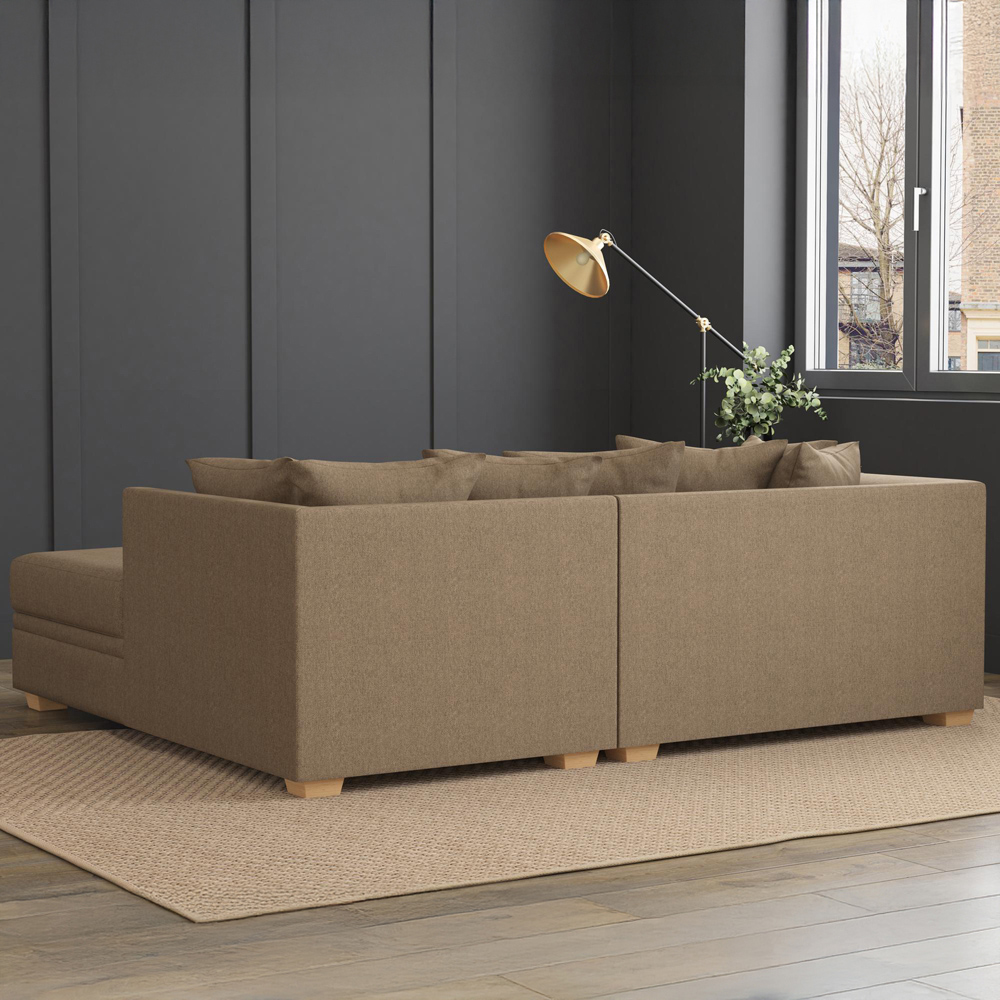 Modo 3 Seater Nutmeg Venice Right Hand Scatter Back L-Shape Corner Sofa Image 8