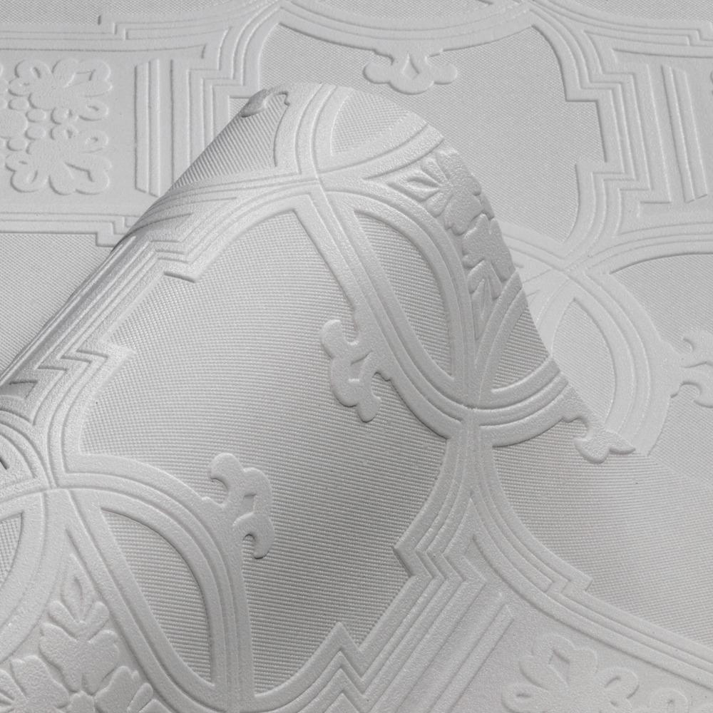 Anaglypta Early Victorian White Vinyl Wallpaper Image 2