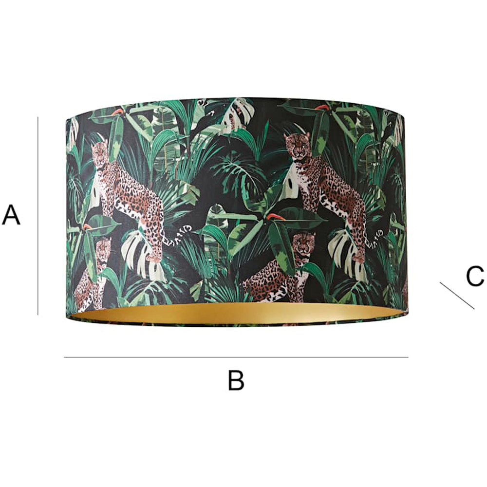ValueLights Addalyn Green Jungle Animal Print Ceiling Lamp Shade Image 7