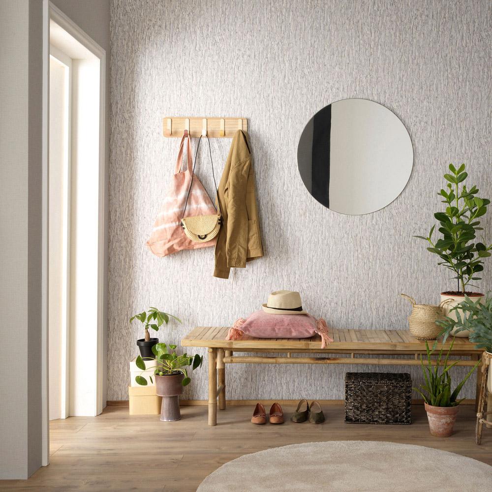 Galerie Amazonia Faux Bark Grey and Taupe Wallpaper Image 2