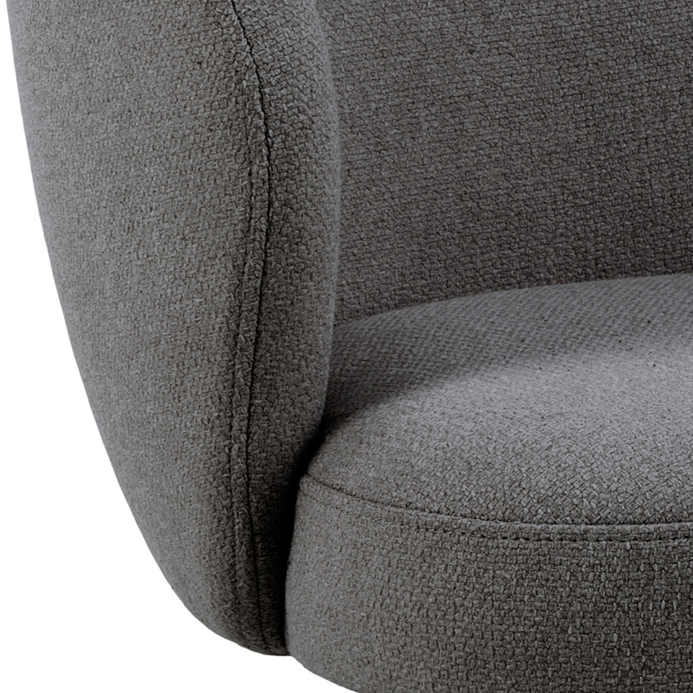 Florence Soli 4 Seater Round Dining Table Set Oak Black and Grey Image 4