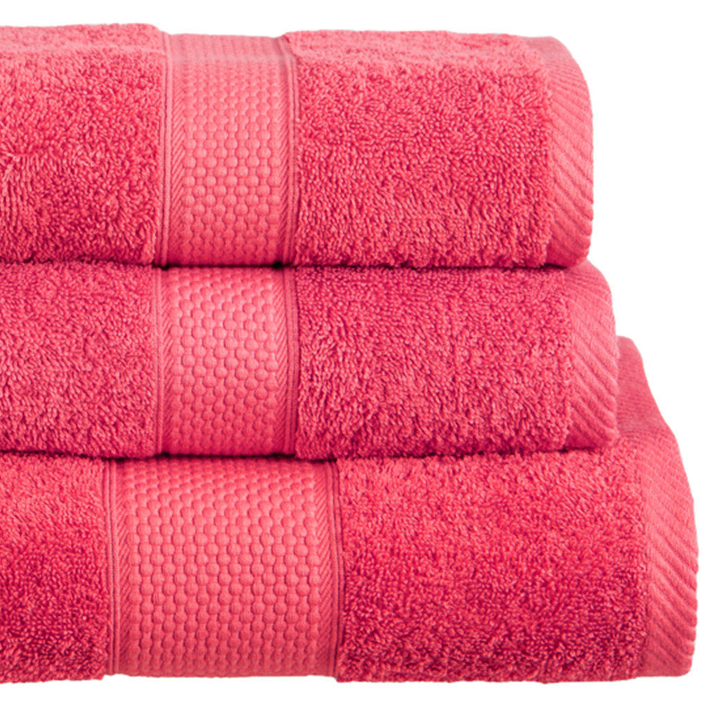 Imperial Ringspun Combed Cotton Raspberry Turkish Hand Towel 2 Pack Image 2