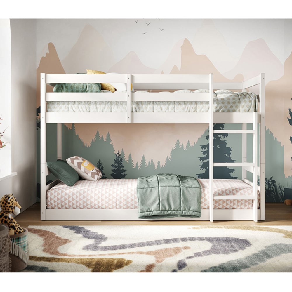Flair Shasha White Low Shorty Wooden Bunk Bed Image 3