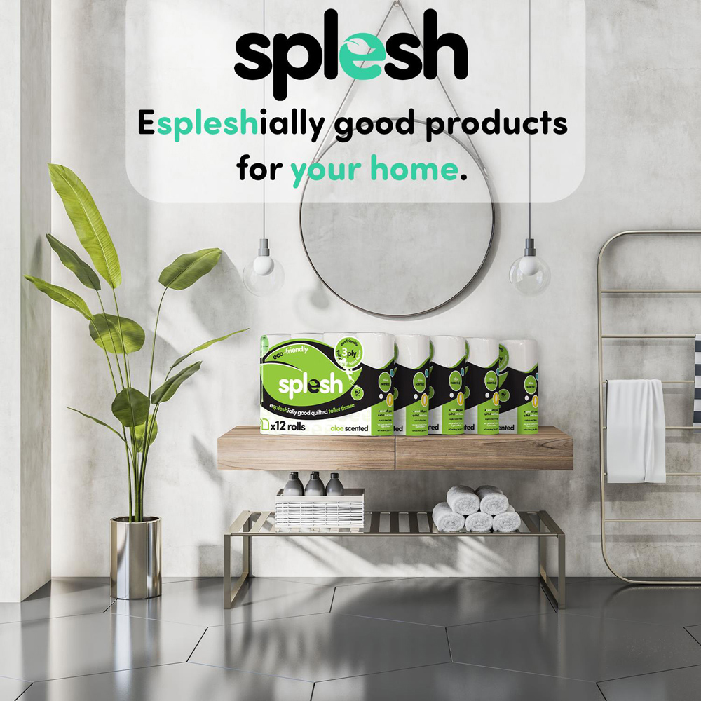Splesh Quilted Aloe Vera Soft Toilet Tissue 60 Rolls 3 Ply Image 4