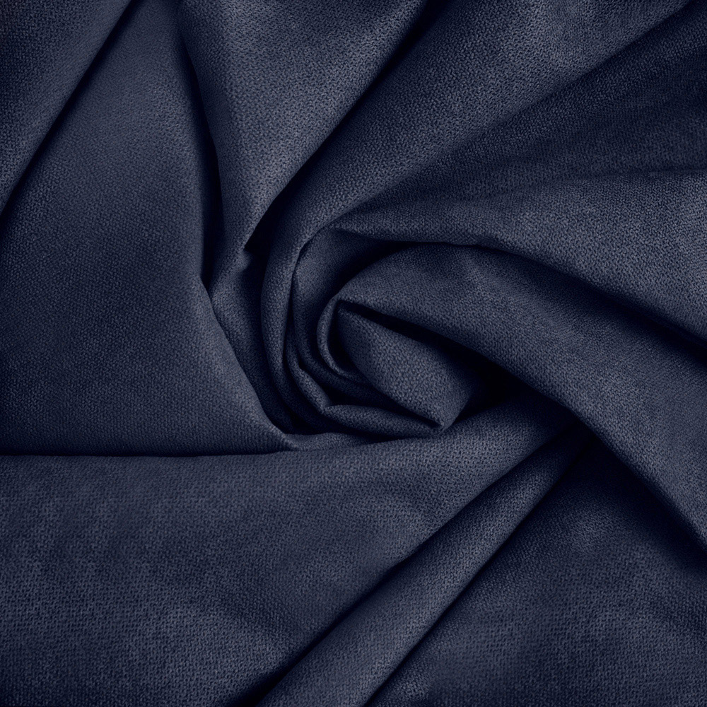 Alan Symonds Navy Velvet Chenille Fleece Lined Pencil Pleat Taped Top Curtains 137 x 213cm Image 7