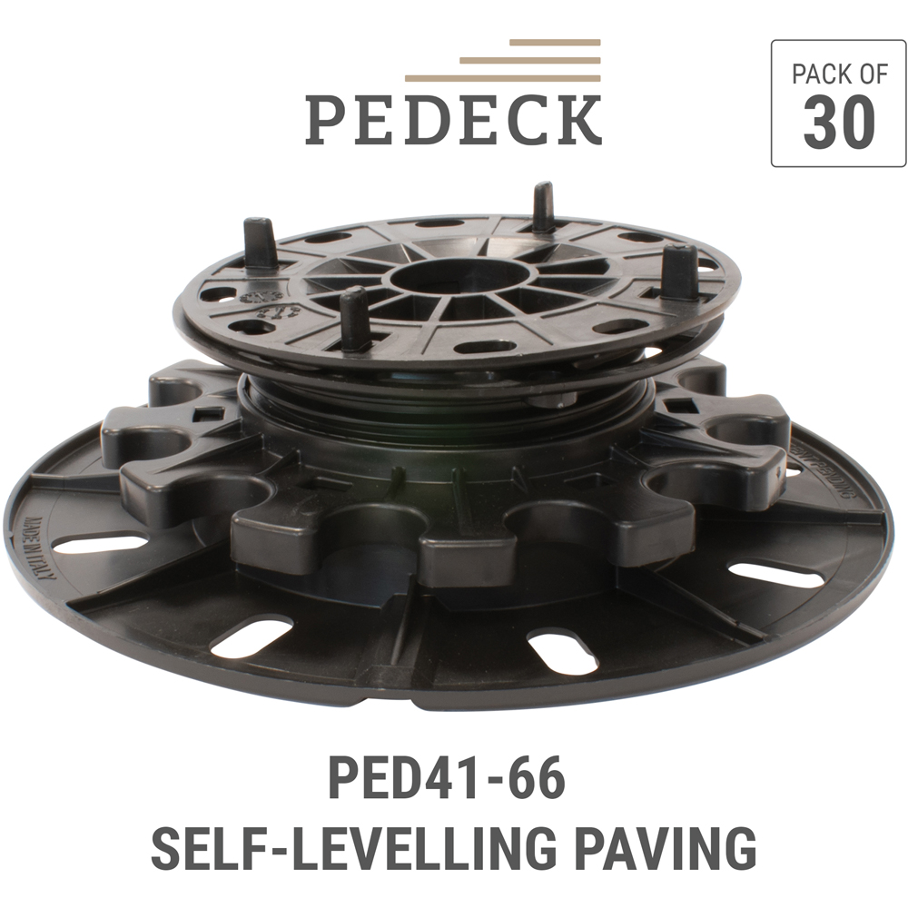 PEDECK PED41-66 Self-Levelling Raised Paving Support Pedestal 41-66mm 30 Pack Image 2