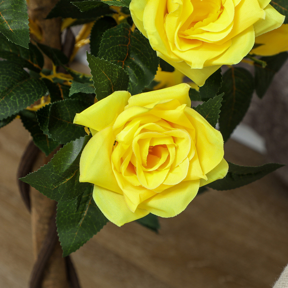 Portland Yellow Rose Artificial Tree in Pot 90cm 2 Pack Image 4