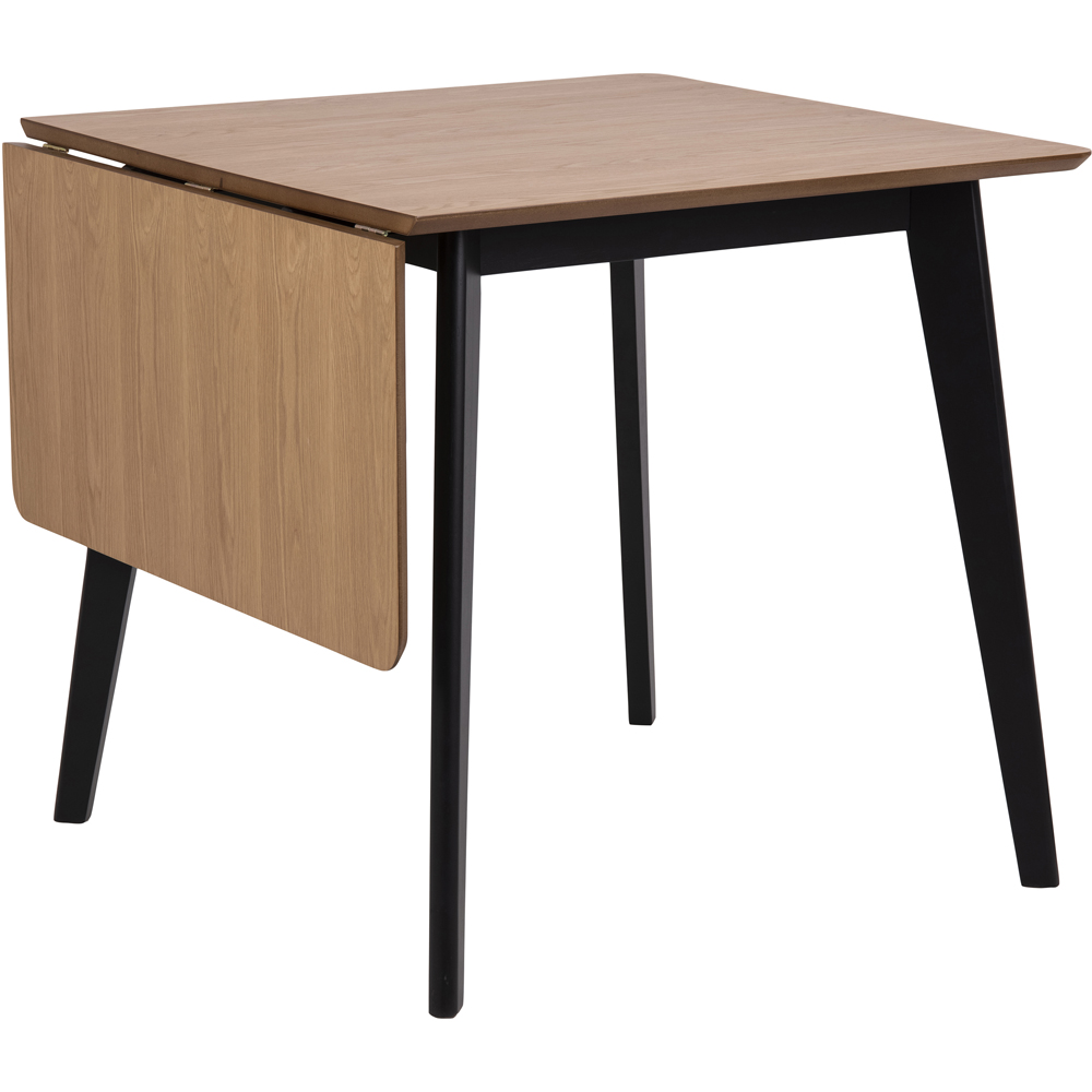 Florence Roxby 4 Seater Extending Dining Table Oak and Black Image 2