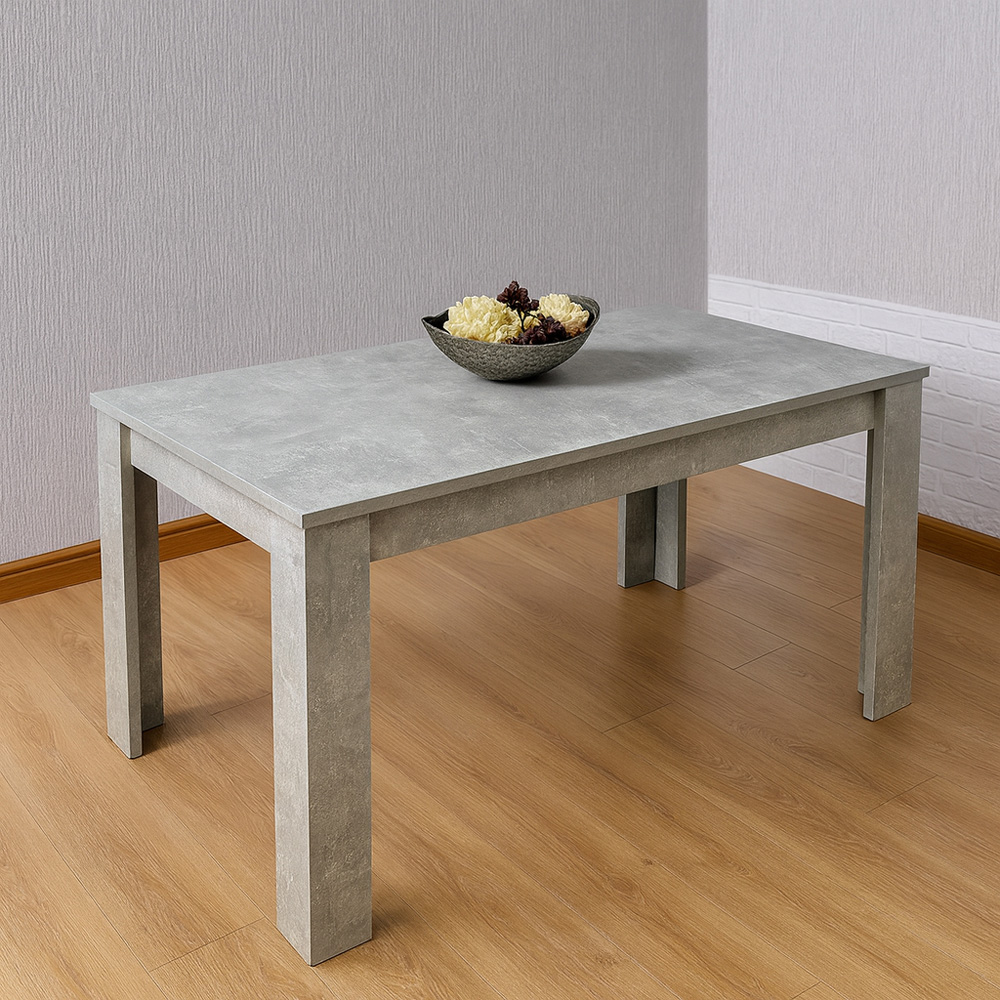 Kosy Koala Rocco 5 Seater Wooden Velvet Dining Bench Set Stone Grey and Black Image 3